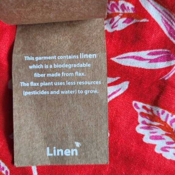 Joie Linen-Blend Floral Crop Top Size 8 - Picture 5 of 7